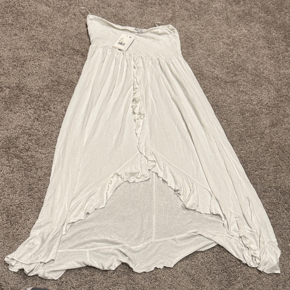 Elegant White Swim Cover Up Dress